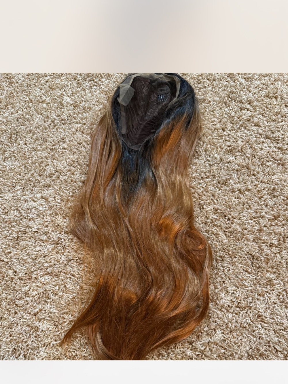 Long auburn/brown ombre lace front wig brand new!